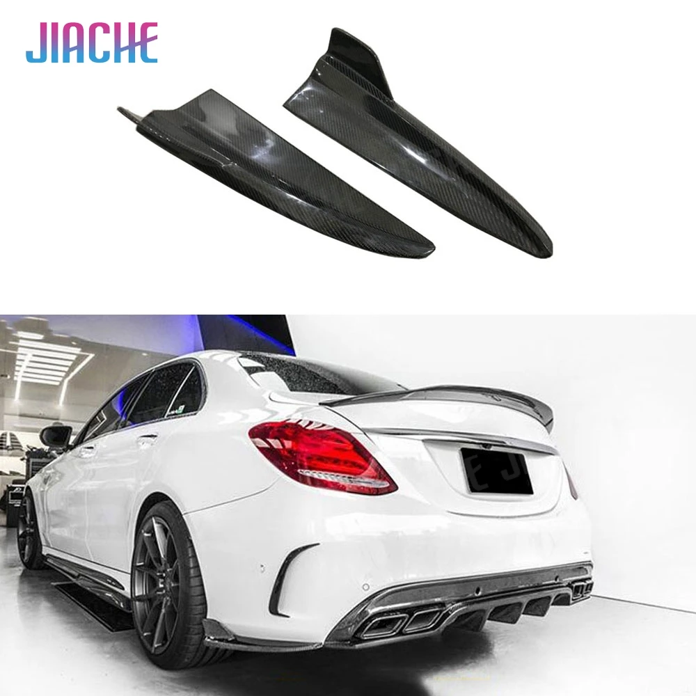 

Real Carbon Fiber Rear Bumper Splitters for Mercedes Benz C class W205 C180 C200 C300 C63 4 Door Sedan 2015-2019 FRP Splitters