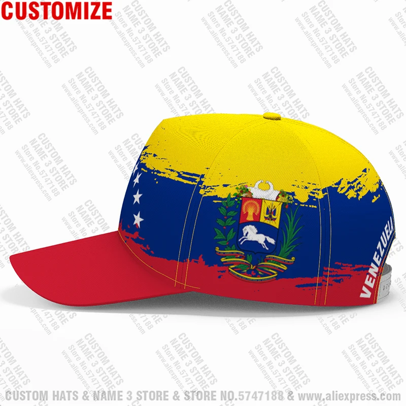 Venezuela Baseball Caps Free Custom Made Name badge Team Logo Ve Hats Ven Country Travel Venezuelan Nation Spanish Flag Headgear