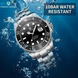 PAGANI DESIGN Top Brand Automatic Watch Luxury Sapphire Glass Mechanical Wristwatch Sports Stainless Steel Waterproof Men Watch