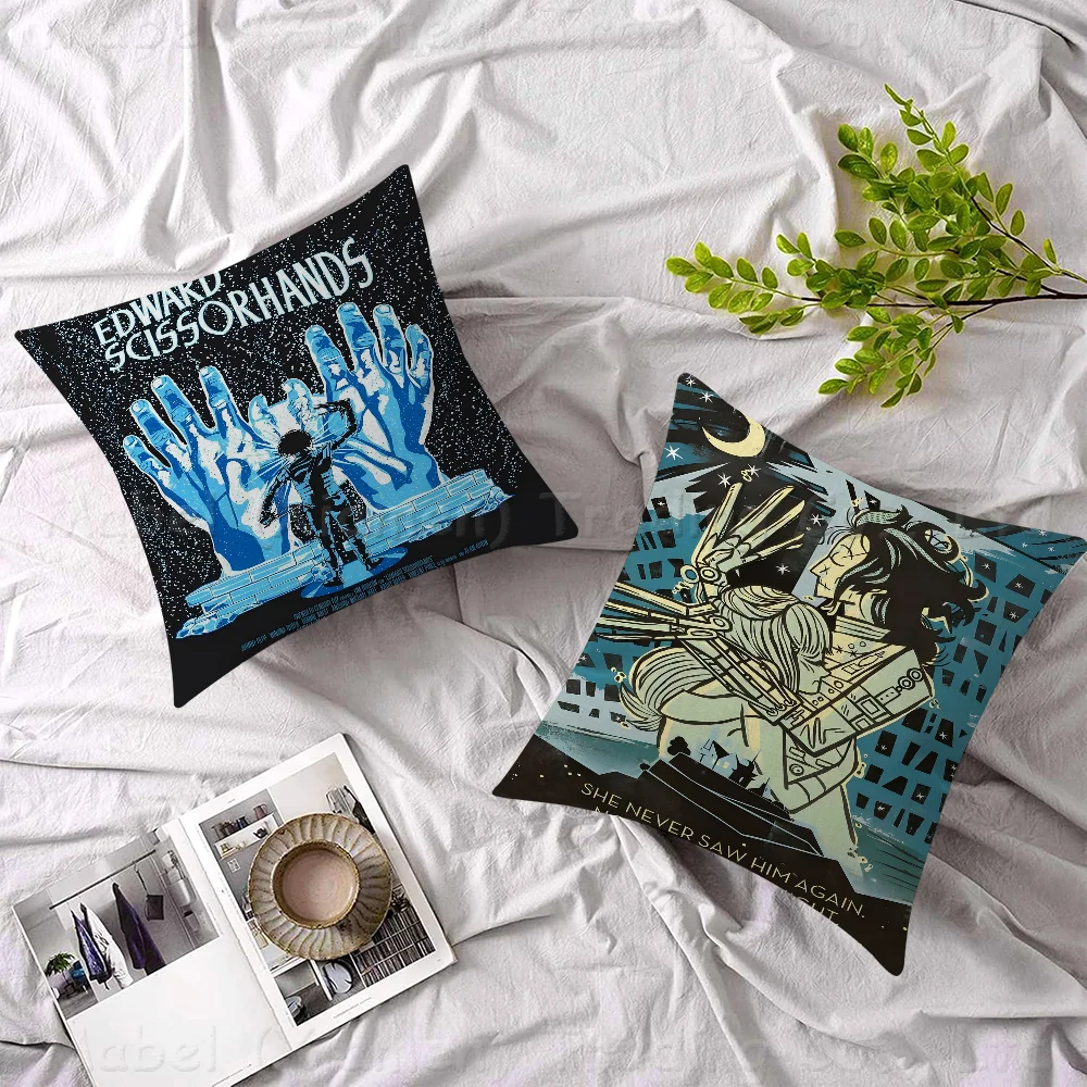 Move Edward Scissorhands Office Cushion Pillowcase Car Cushion Cover45X45CM Lumbar Pillowcase Sofa Pillowcover