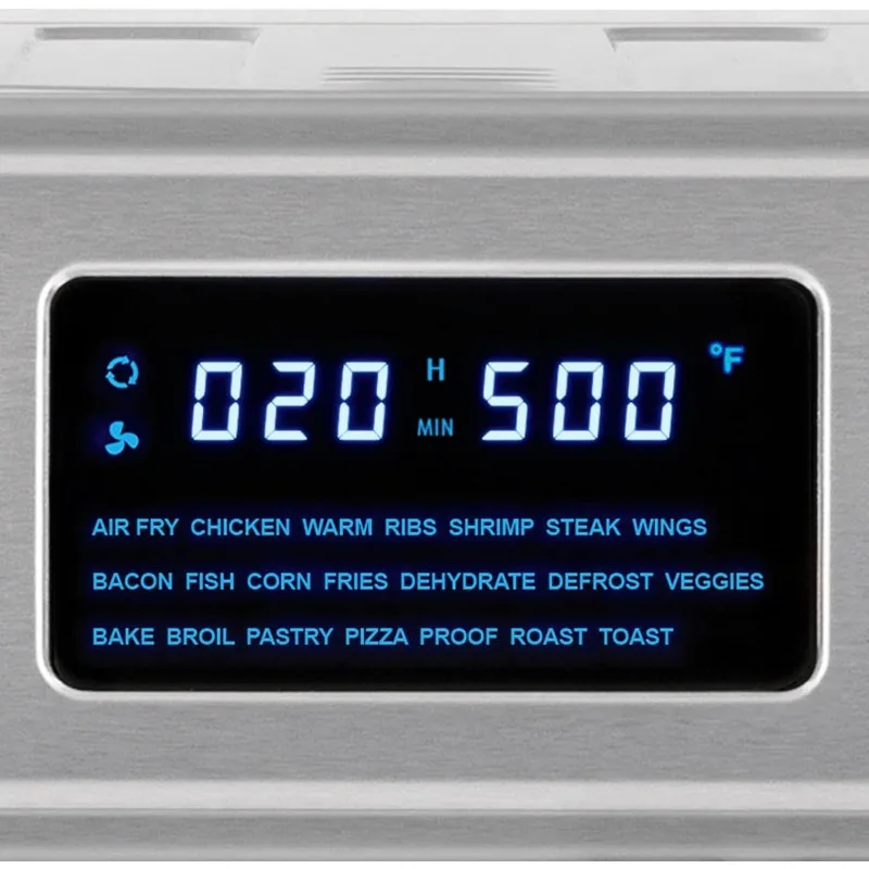 Digital 26-Quart 10-in-1 Countertop Air Fryer Oven, 15 Deluxe Accessories , 21 Presets, 1700W, Stainless Steel, AFO 50253 OW