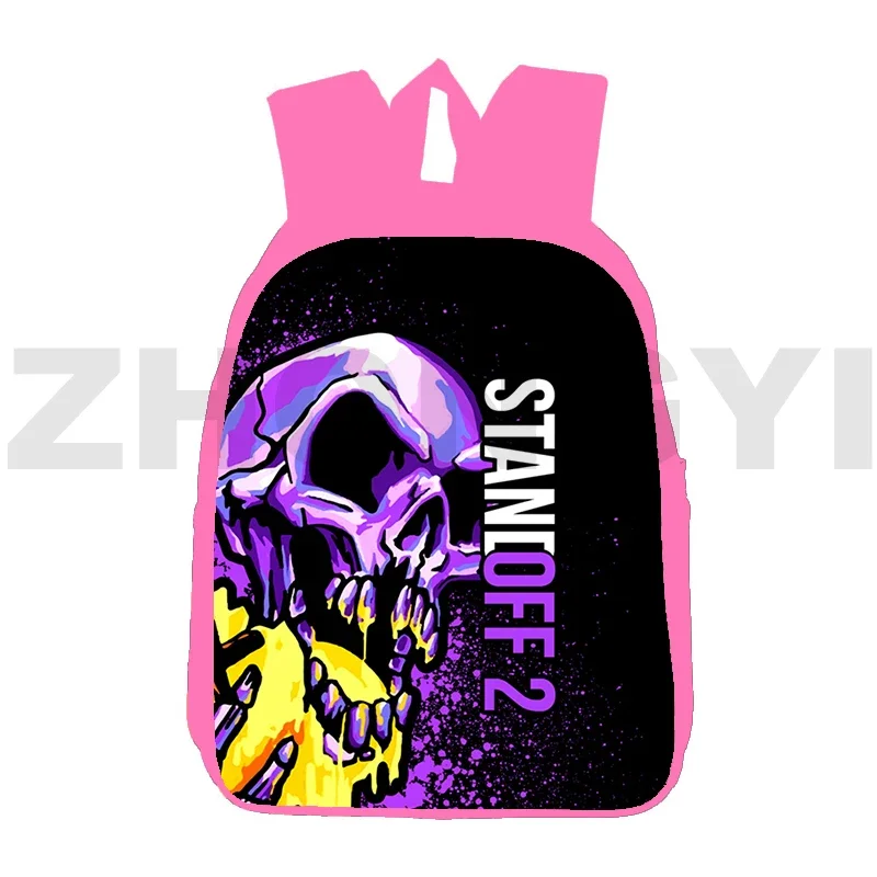 Fashion Fancy Elementary Schoolbag 12/16 Inch Assault Game Standoff 2 Print Backpack 3D Japanese Anime Kawaii Backpack Crossbody