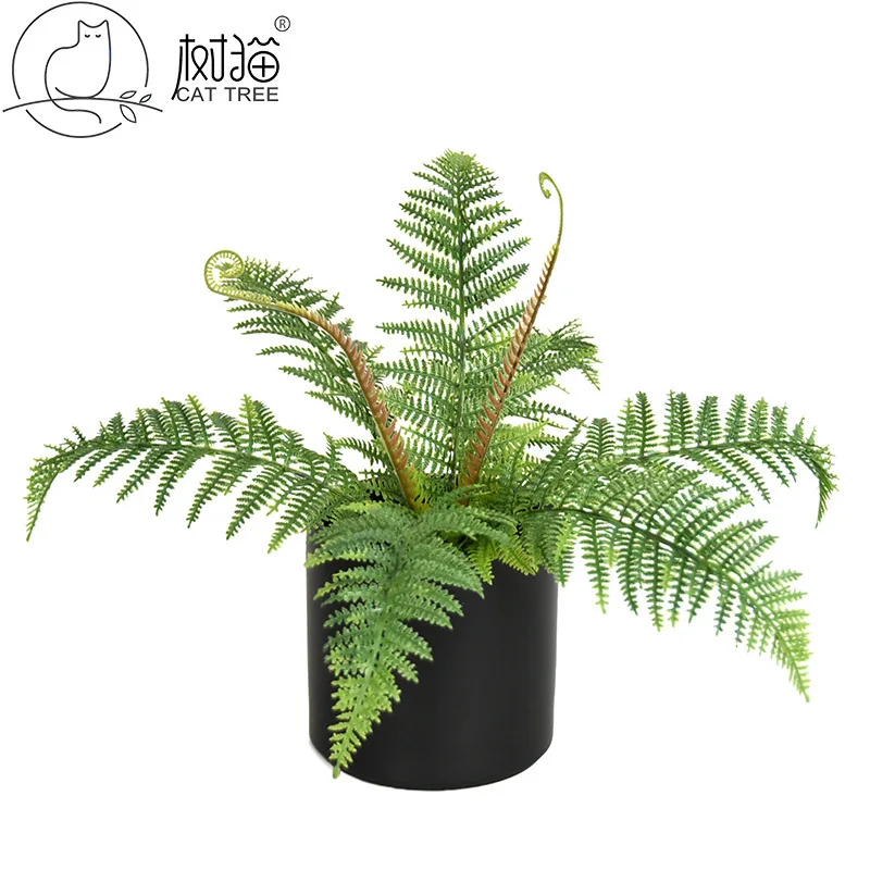 

2Pcs Artificial Ferns Faux Plastic Lifelike Fake Plants Home Garden Office Wedding Decoration Realistic Artificial Fake Ferns