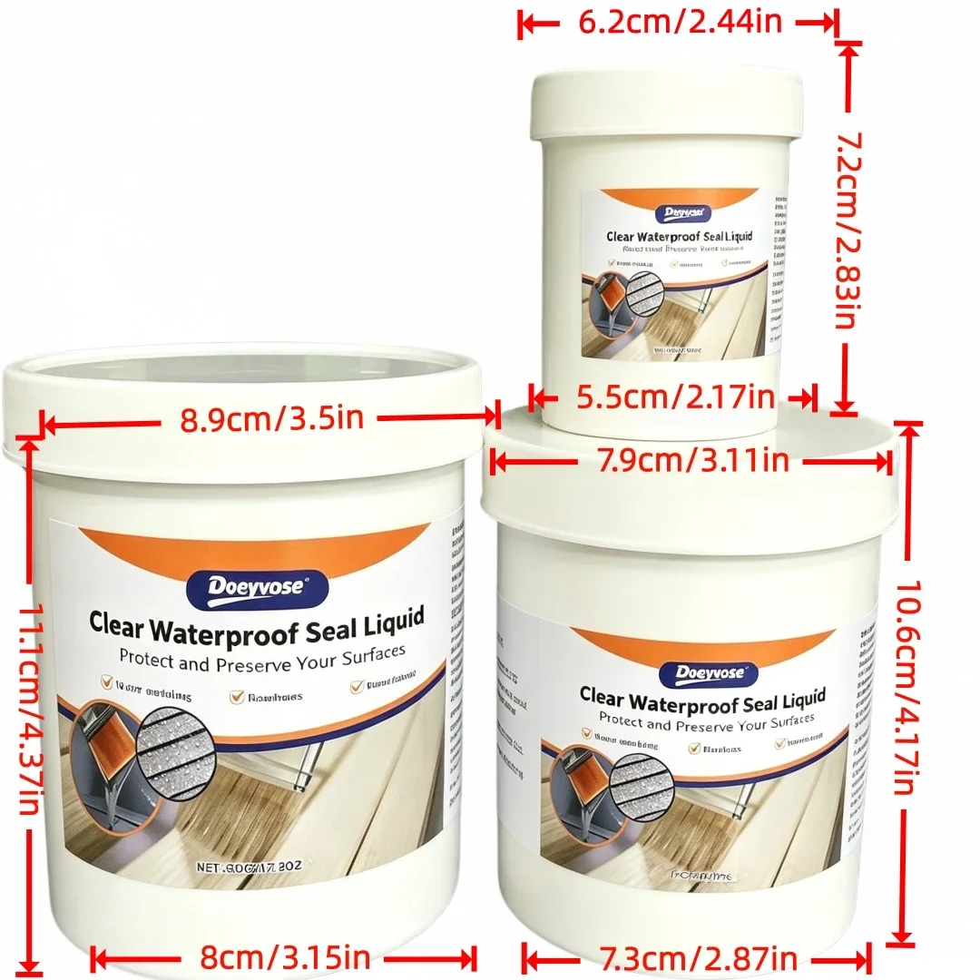 500g/300g/100g Invisible Transparent Waterproof Sealant Anti-Leak Repair Glue With Brush For Roof Bathroom