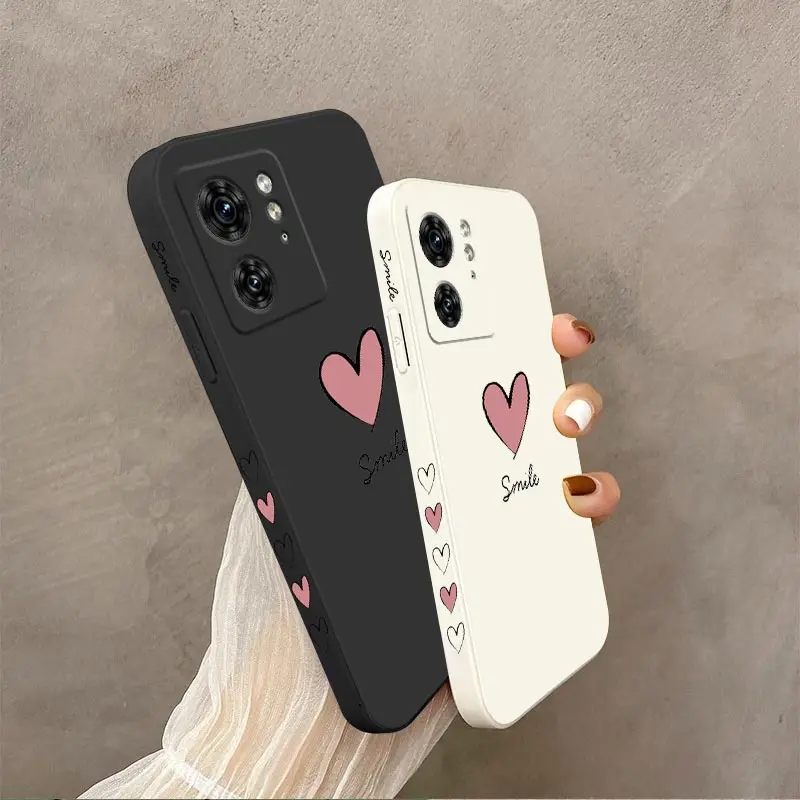 EDGE40 Silikonowe etui na telefon z różowym sercem do Motorola Moto EDGE 40 40Neo EDGEPlus 30 20 E7 E7Plus E32 E22 E22i E6S E20 E13 Cover — zdjęcie 3