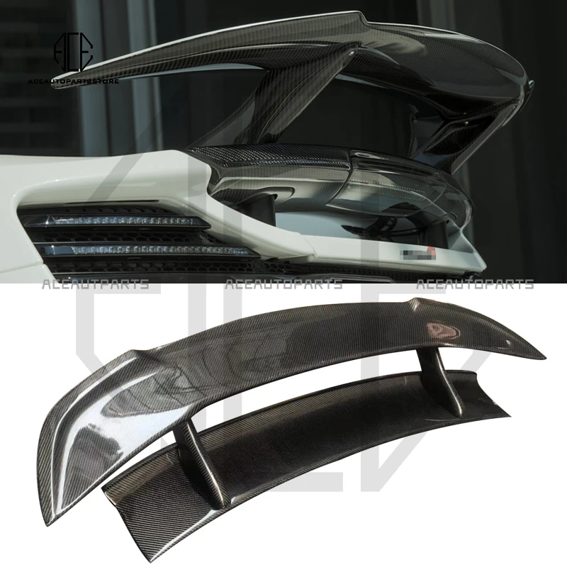 

carbon fiber rear wing for MCLAREN MP4 12C 650S rear spoiler D Style 3K Twill Weave Carbon Fiber Double Deck Spoiler Wing