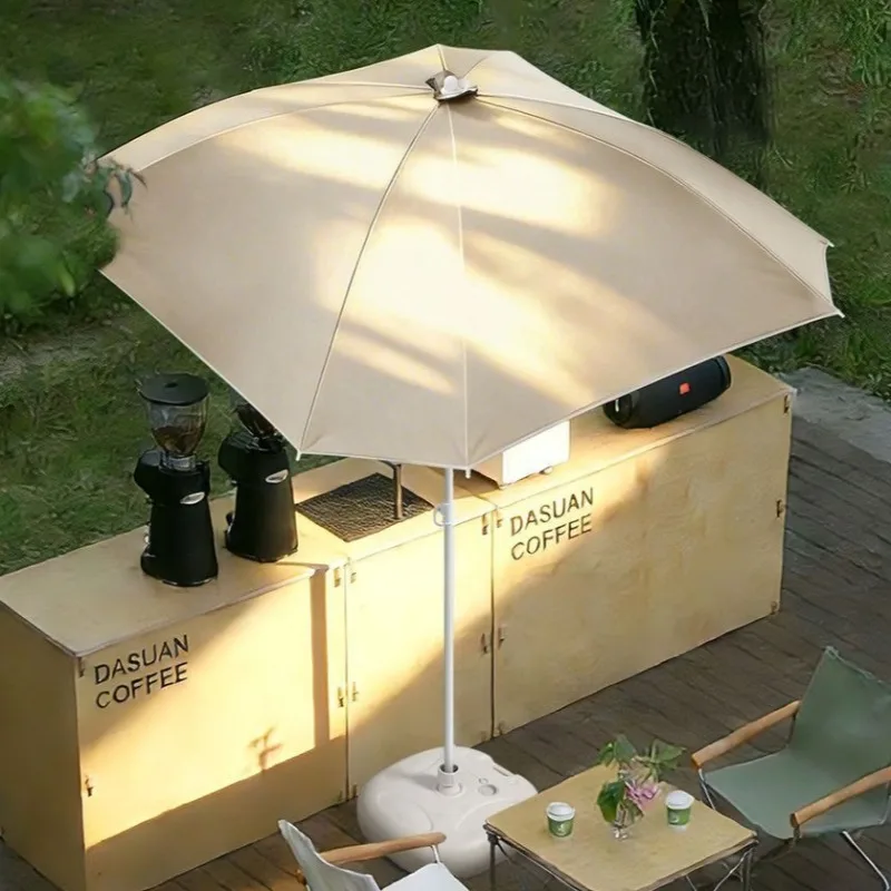 Portable Foldable Patio Umbrellas Vinyl Record Leisure Parasols UV Protection Rainproof Canopy Multifunctional Outdoor Furniture