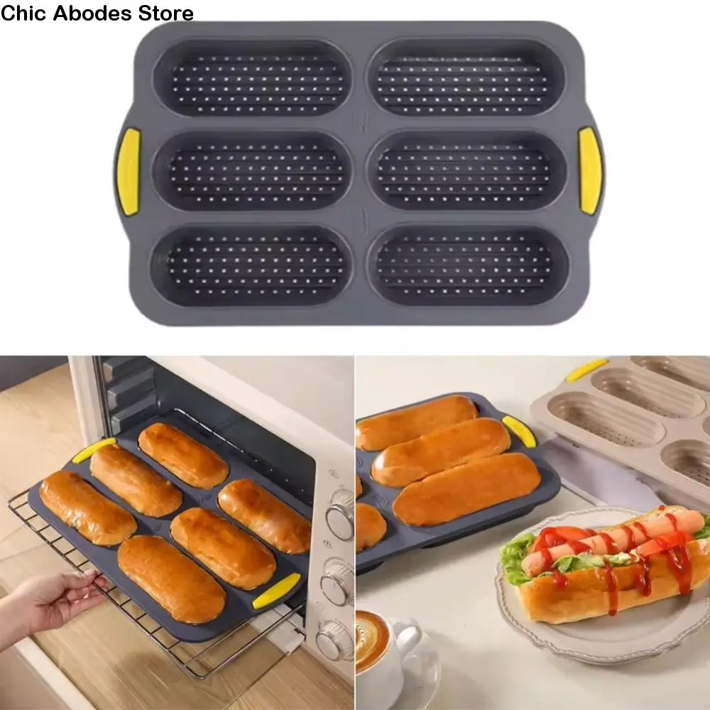 

Easy To Clean Creative Baking Mould Tray DIY 8 Grids Silicone Cookie Mold Non-Stick Reusable Toast Cake Tray Baking Accessories