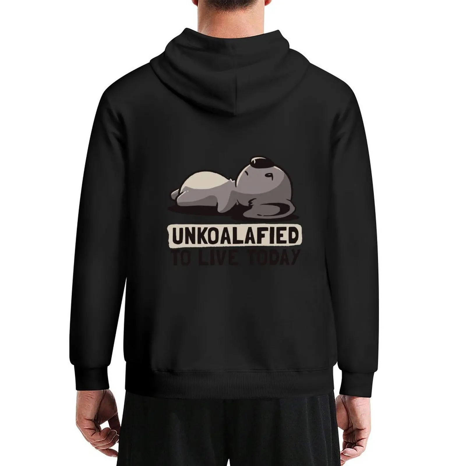 

Unkoalified To Live Today Lazy Cute Koala Gift Hoodie fashion men mens clothing autumn jacket men men clothing anime hoodie
