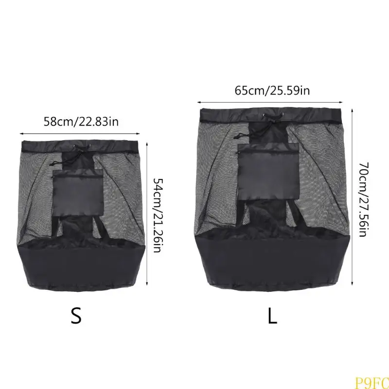 P9FC Lightweight Mesh Ball Bag Large Capacity Net Sports Ball Bag Easy to Carry