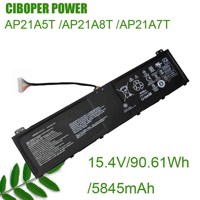 

CP Battery AP21A5T/ AP21A8T/AP21A7T 90.61WH /5884mAh For Nitro 5 AN517-55 Series and Predator Helios 300 PH317 PH315 Series