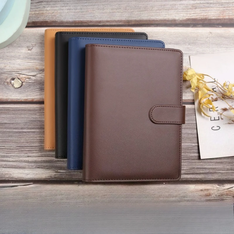 A5 B5 Retro  PU Leather DIY Binder Notebook Cover With 100Sheets Inner Page Diary Agenda Planner Paper Cover School Stationery