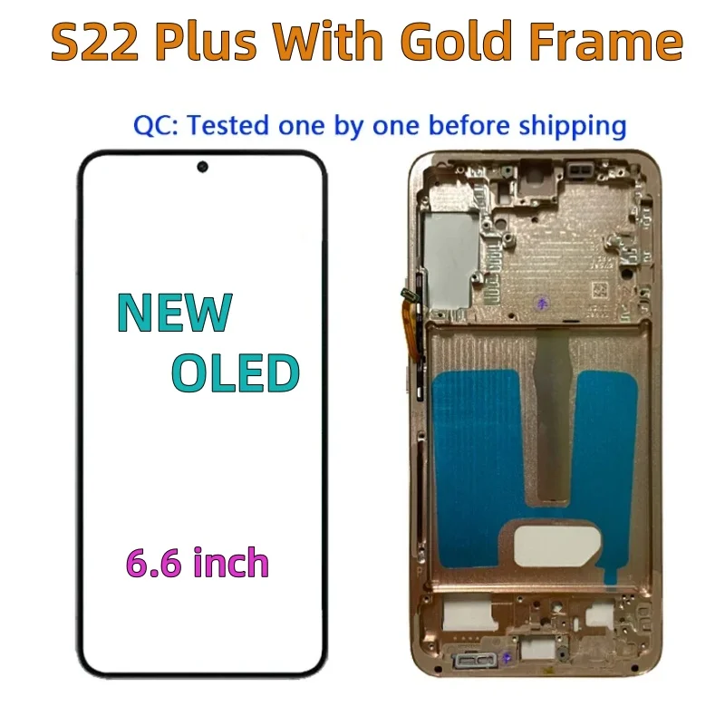 100% Super OLED For Samsung Galaxy S22 Plus LCD Display Touch Screen for samsung s22Plus S906 S906F/DS Digitizer Replacement