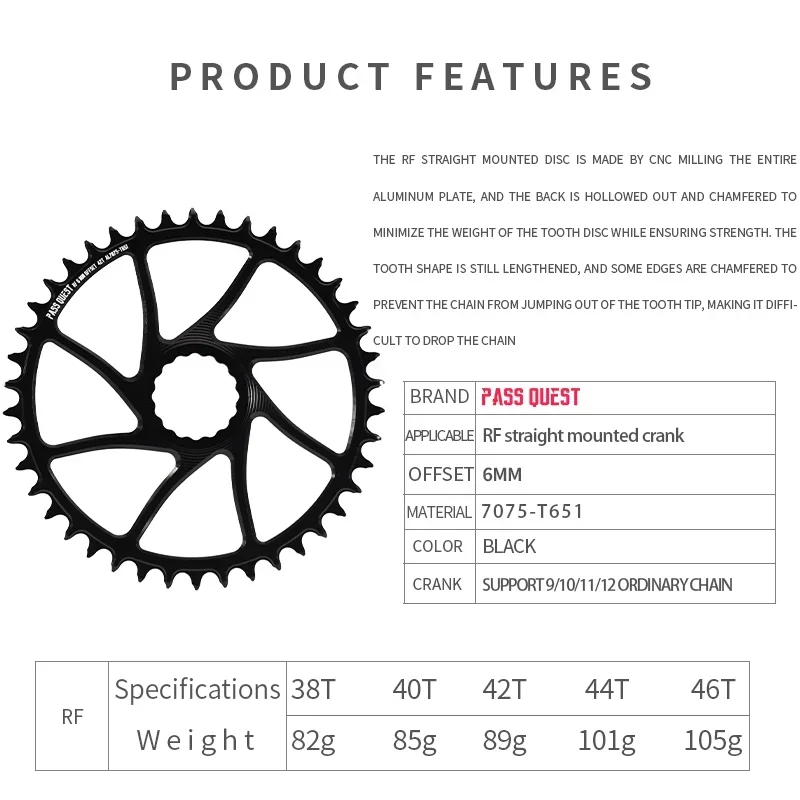 レースフェイス-オフセットバイクチェーンリング、ダイレクトマウントクランク、狭い広い歯、イーグルレースフェイスxxe、6mmに適合