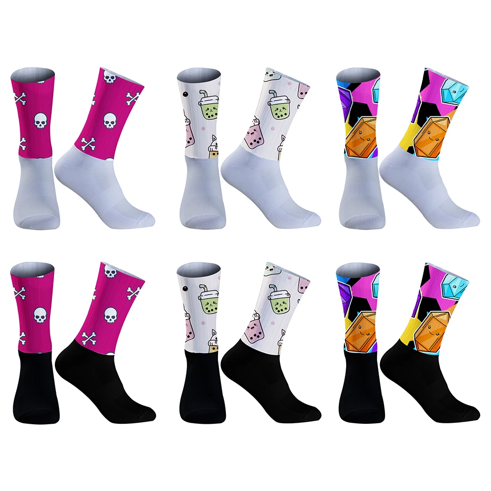 

2025 компрессионные противоскользящие профессиональные велосипедные носки, новые велосипедные спортивные носки, удобные велосипедные носки унисекс, модные, прочные