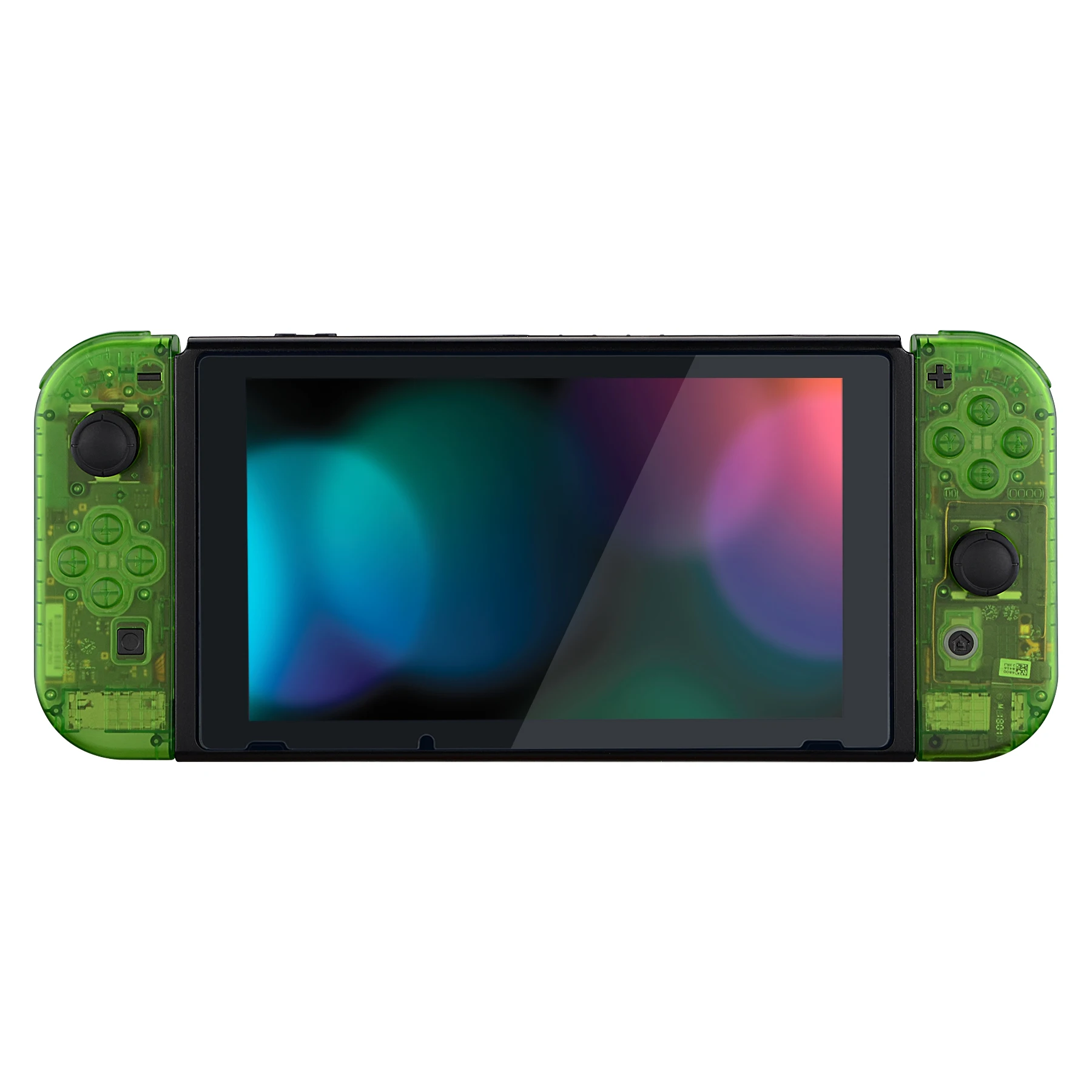 Boîtier Transparent de la plaque arrière de la Console Nintendo Switch, vert Transparent, avec boutons