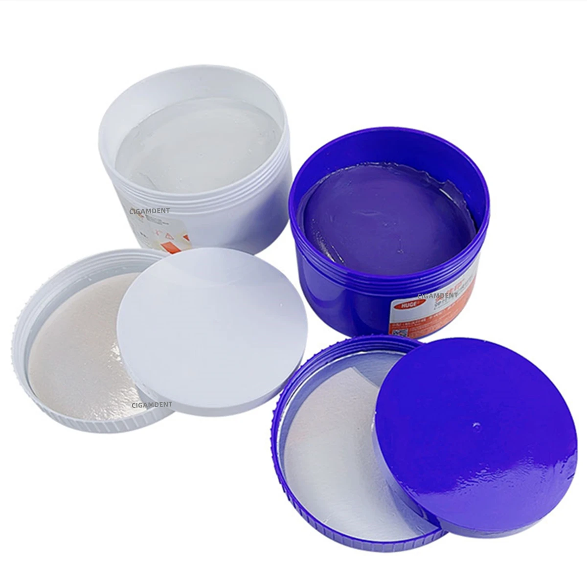 Dental Impression Material Light /Heavy Body Putty Dentistry Silicone Rubber Impression Kit Mixing Tips