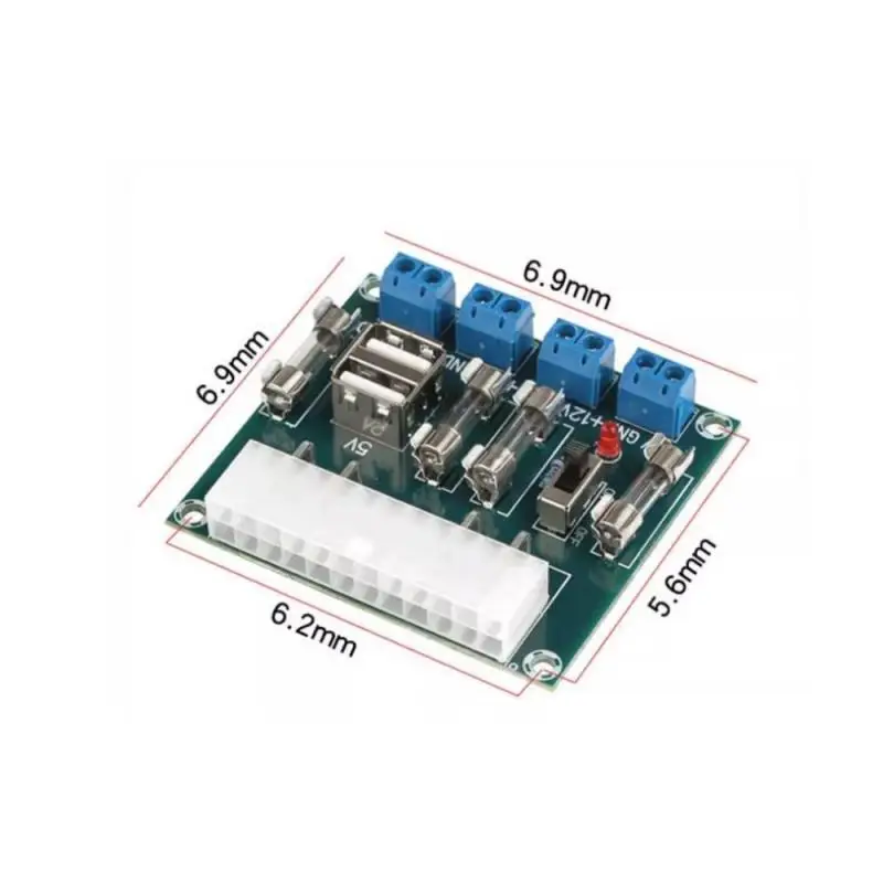 Modulo di test di alimentazione adattatore di alimentazione 1Pc Modulo di uscita del circuito di alimentazione HU-M28W Scheda di trasferimento ATX di alimentazione per PC desktop