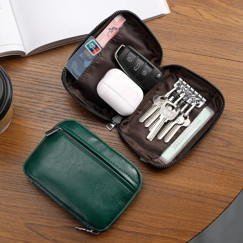 PU Leather Fashion Solid Key Wallets Women Men Key Holders Keys Organizer Car Keychain Housekeeper Key Pouch