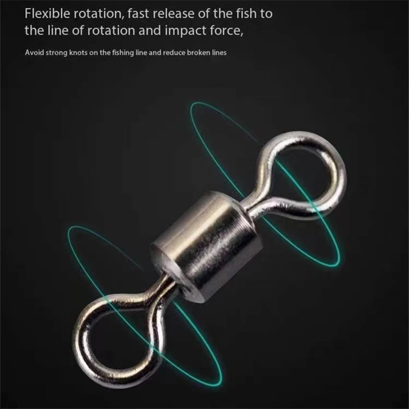 Anti Winding Eight Shaped Ring Quick Connector Fishing Accessories Gear High-Speed Rotating Super Strong Tensile Force