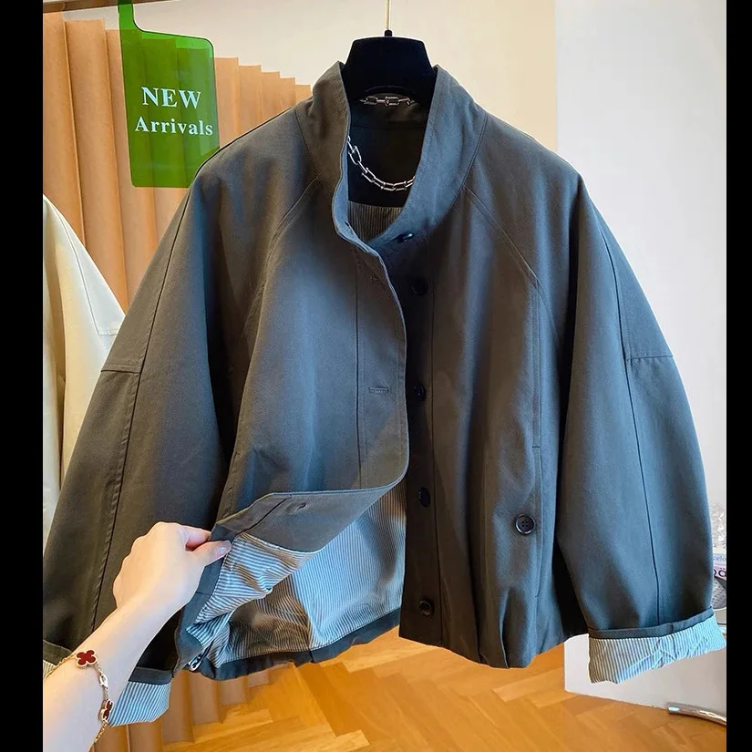 Women's Short Coat, Early Spring And Autumn Design, Niche Hong Kong Style Versatile Coat For Women, New Model In Black