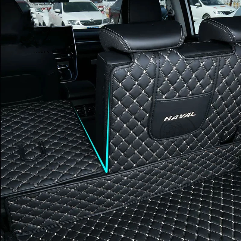 Custom Trunk Mats For Haval M6 Plus M6 2021 2022 2023 Leather Durable Cargo Liner Boot Carpets Accessories Interior Cover