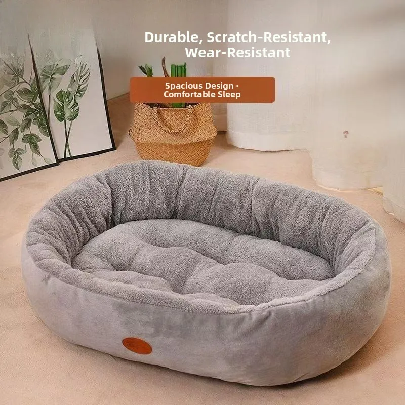 

Thiened Хлопковый домик для собак Маленькие собаки Теплая зимняя уютная кровать для домашних животных Материал из плотного материала круглая будка для собак на зимний сезон