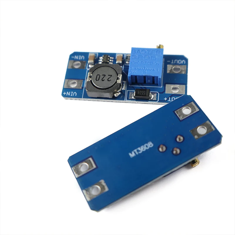 MT3608 DC-DC Boost Converter Step Up Module Adjustable Voltage Regulator 2V-24V to 5V-28V 2A Micro USB Type-C for Arduino DIY