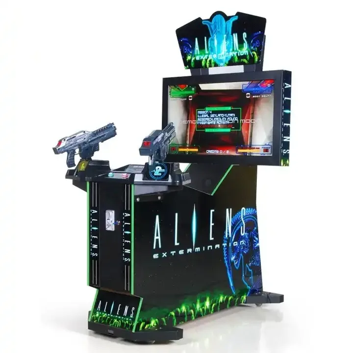 42 Inch Aliens Extermination Coin Operated Arcade Game, Ticket Redemption Shooting Machine