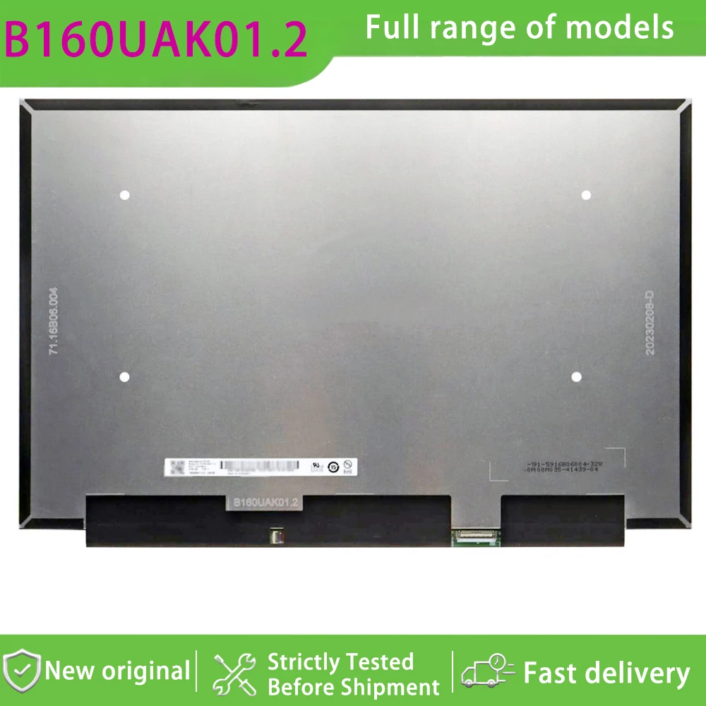 B160UAK01.2 16.0 Inch Wuxga 10 Aspect Ratio Ips Grade Lcd Display Panel Capacitive Touch  for Laptop Assembly Replacement Part