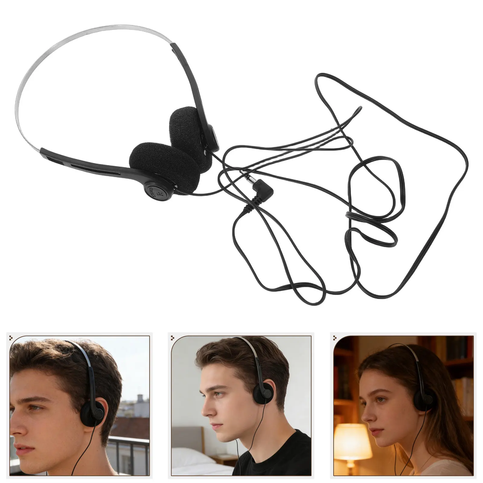 Wired Over Ear Vintage Headphones Retro Classic Style Audio Headset for Studio Music Recording Photography Computer Work All Day