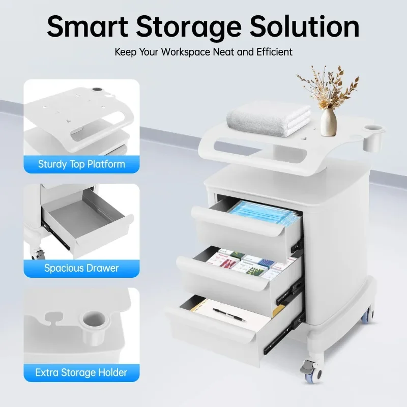 

Hospitality Cart Treatments Hair Salon Furniture Hairdressing Auxiliary Cart Organizer Aesthetic Center Decor Barberia Station