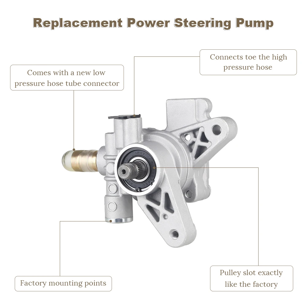 Power Steering Pump Compatible with Honda Accord 2.3L - 1998 1999 2000 2001 2002 Replacement for 21-5919, 96-5919, 56110-PAA-A01