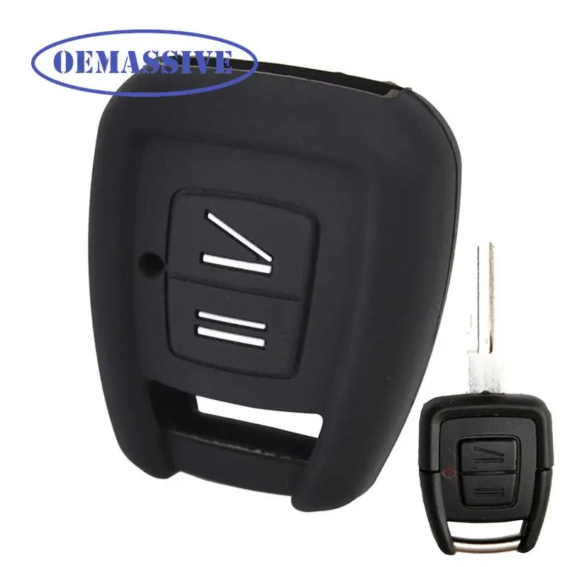 OEMASSIVE Silicone Key Cover Case For Vauxhall Opel Astra Zafira Frontera Omega Vectra Signum Tigra 2 Button Car Fob Holder Skin