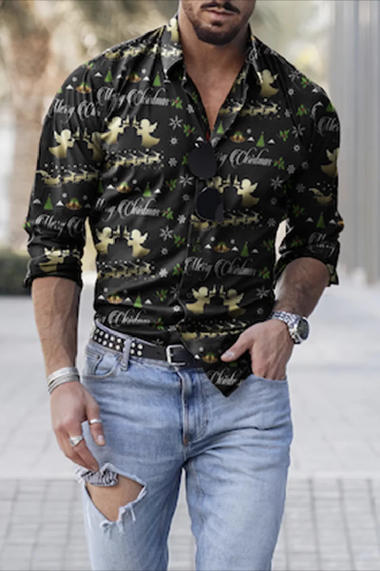 Camisa geométrica para hombre, camisa de manga larga con estampado 3D, Top grande informal, ropa de otoño, primavera y otoño, nueva