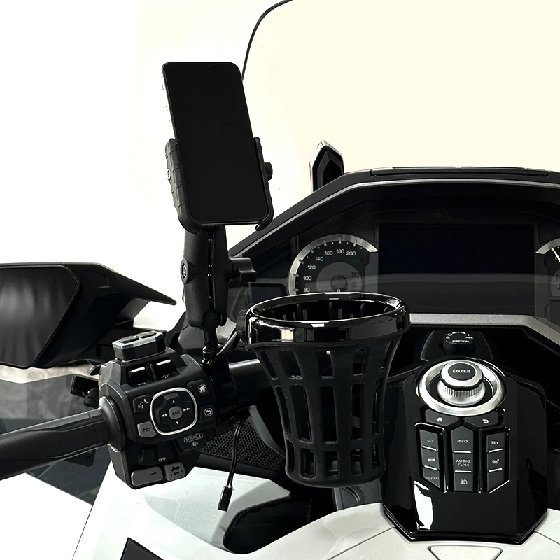 Panische Lenker halterung Expansions stange Telefon halter Getränke tasse Adapter Kit für Honda Gold Wing Gl1800 F6B Dct 2014-2018