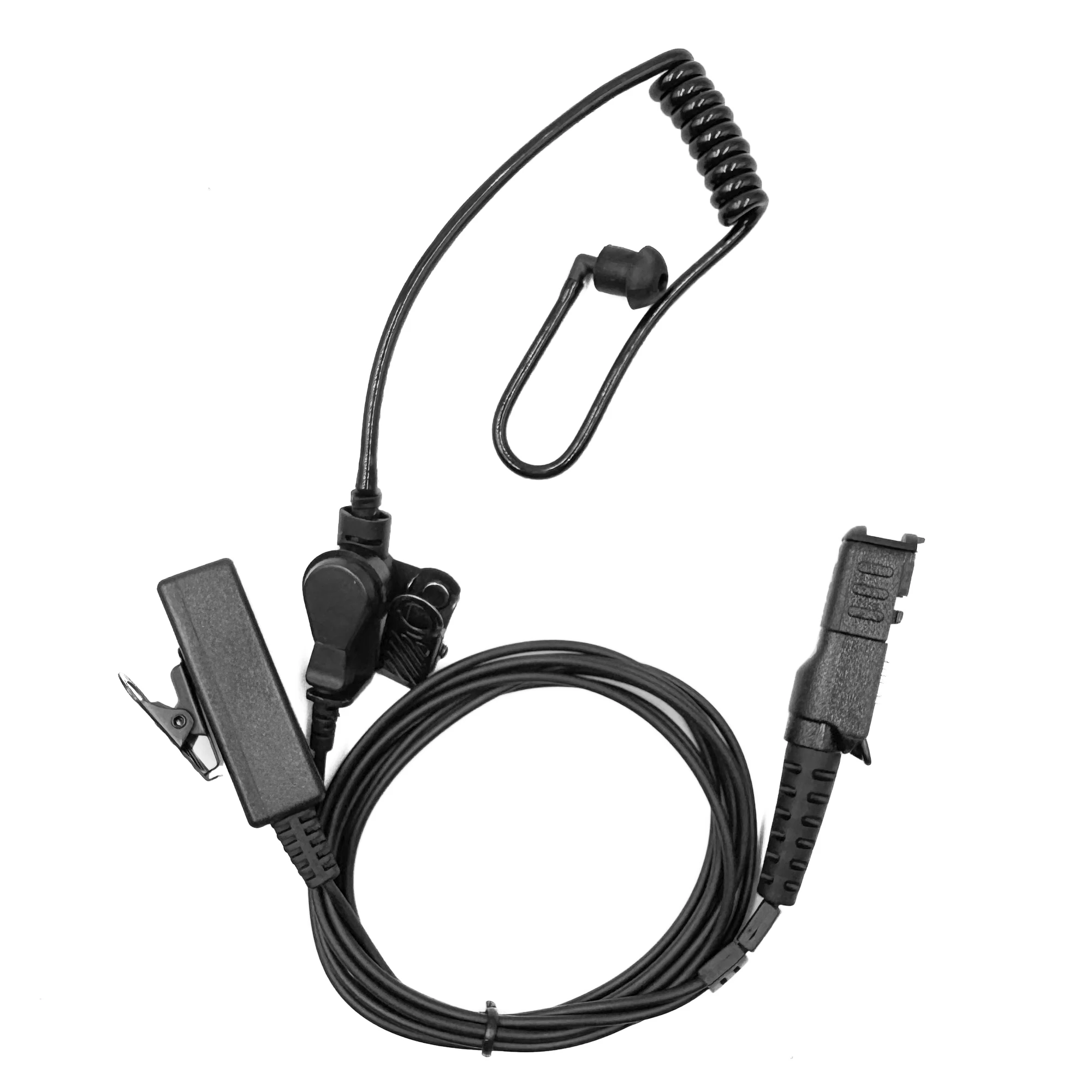 Headset Mikrofon PTT dengan Selang Udara Hitam untuk Motorola DP2400 DP2600 XiR P6600 P6620 E8600 MTP3150 MTP3550 DP3441e Walkie Talkie