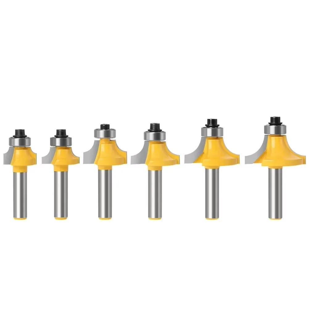 1PC 8MM Shank Milling Cutter Wood Carving Corner Round Over Router Bit with Bearing Milling Cutter Wood Tool  Carbide