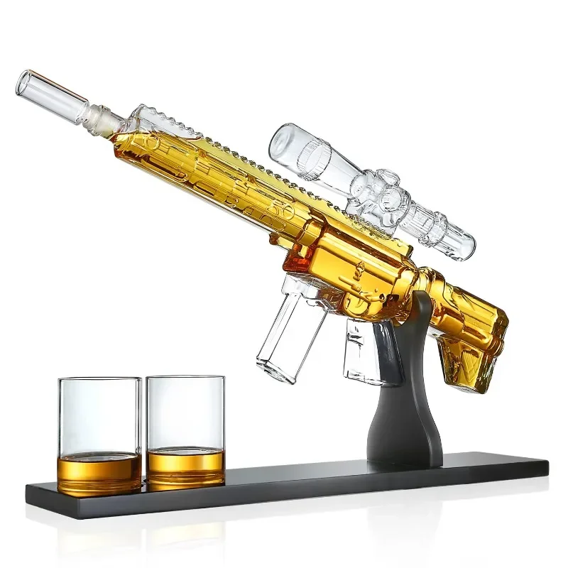 

Globe Decanter Whisky Set with Whisky Glass Bullet-Shaped Stopper - Elegant Alcohol Storage And Serving Set
