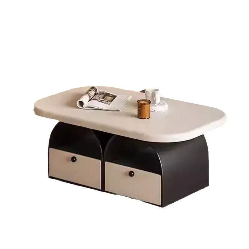 

French cream style new small apartment rectangular coffee table