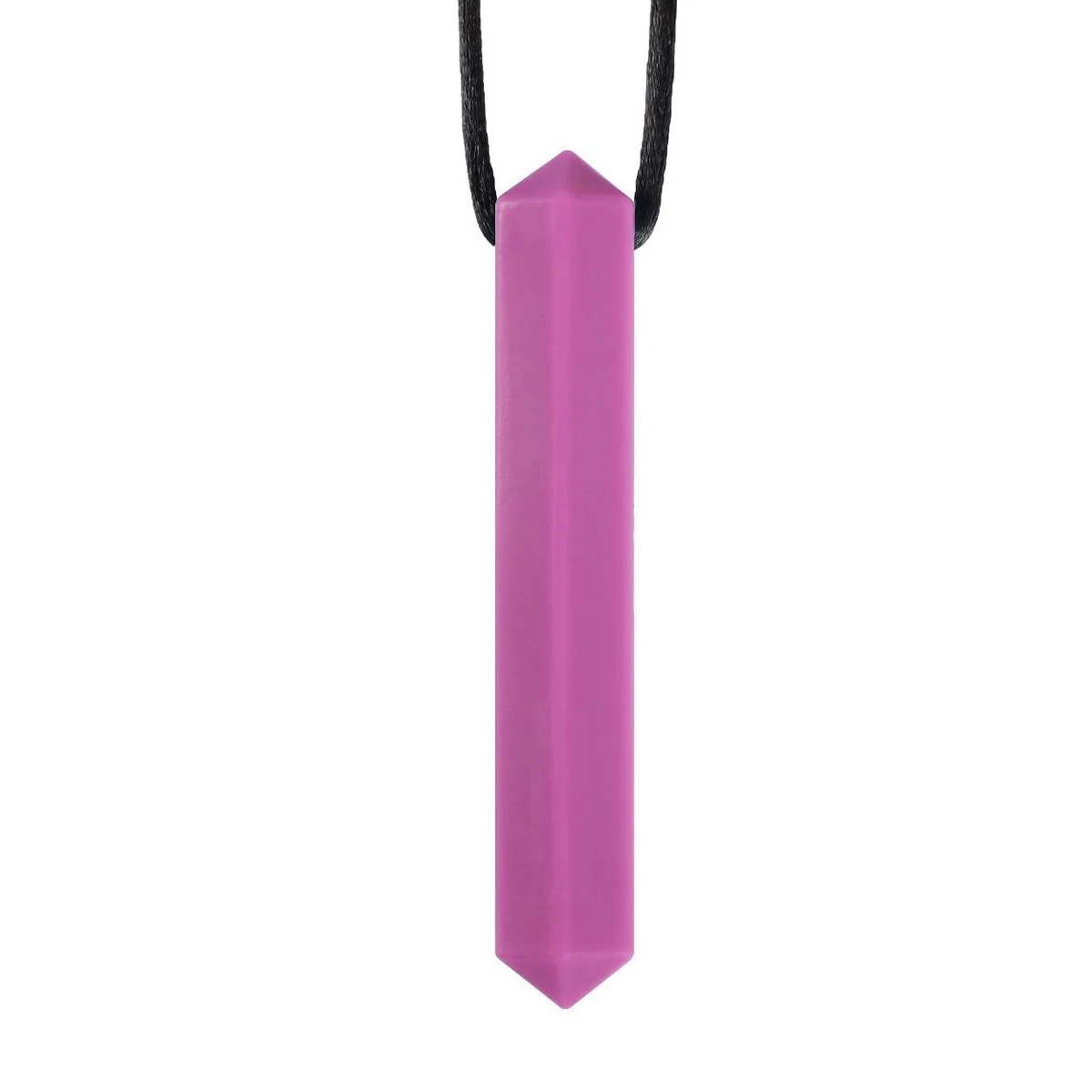 1개 아기 치아발육 목걸이 실리콘 어금니 막대 내구성 안전 유아용 치발기 펜던트 보라색 끈 80cm 잇몸 통증 완화 씹기용