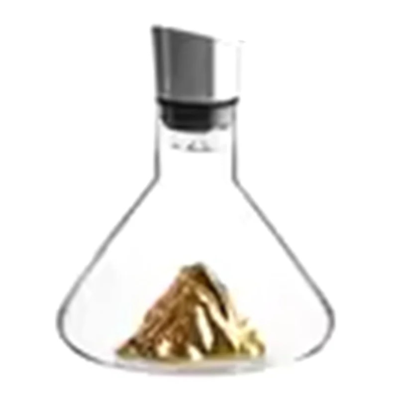 

ABJY-1500ML Iceberg Whisky Wine Decanter Handmade Lead-Free Crystal Wine Pourer Carafe Thickened Gold