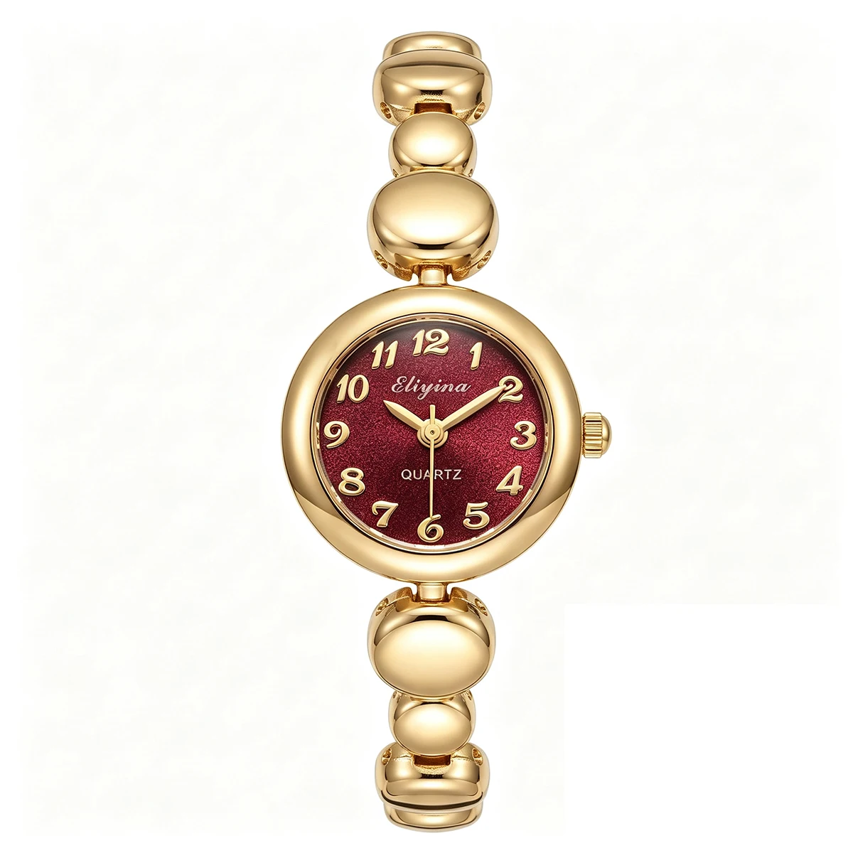 Personalized Trendy Quartz Women's Watch Casual Circle Design Reflective Bracelet Fashion Wristwatch for Women