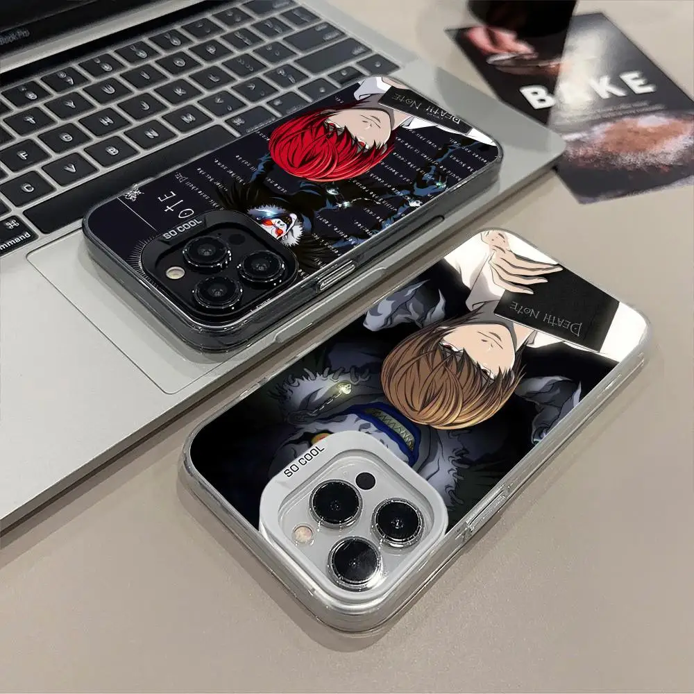 

Чехол для мобильного телефона Death Note Kira Light для iPhone 17, 16, 15, 14, 13, 12, 11 X XR XS 8 7 Air Pro Max Plus, полупрозрачный цветной чехол