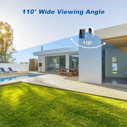 Imagen 2 del producto Tuya-cámara de seguridad con batería Solar para exteriores, 1080P, HD, inalámbrica, WiFi, PIR, detección humana, cámara de videovigilancia, Google Home