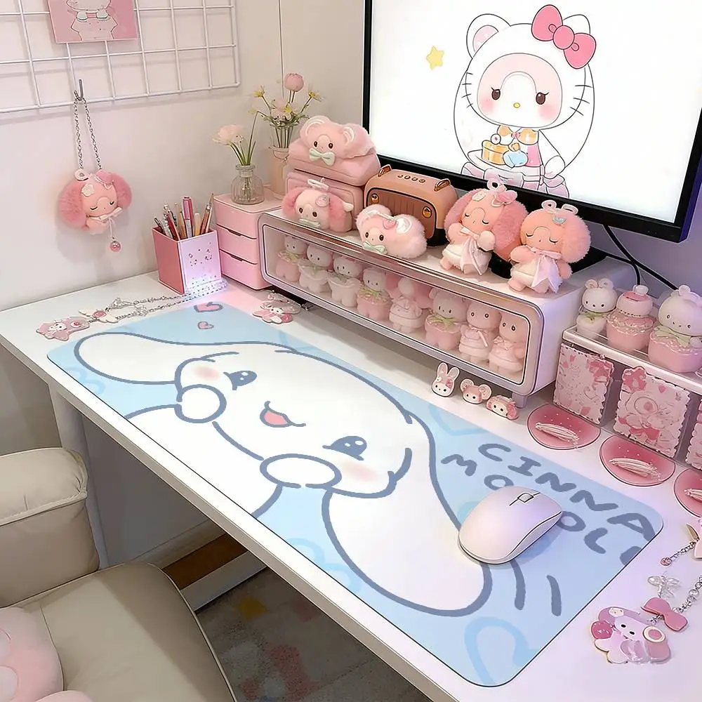 C-Cinnamorol Mouse Pad Gaming Deskmat Sakura Mousepad Anime Office Carpet Gamer Keyboard Computer Desks