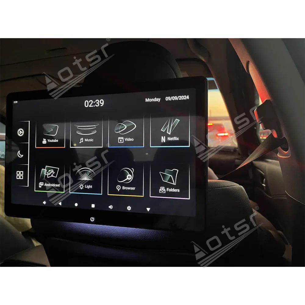 14 inch 1920*1200 Android Car Headrest Video Player Universal rotatable screen Rear Entertainment Screen TV Player FM HD Touch