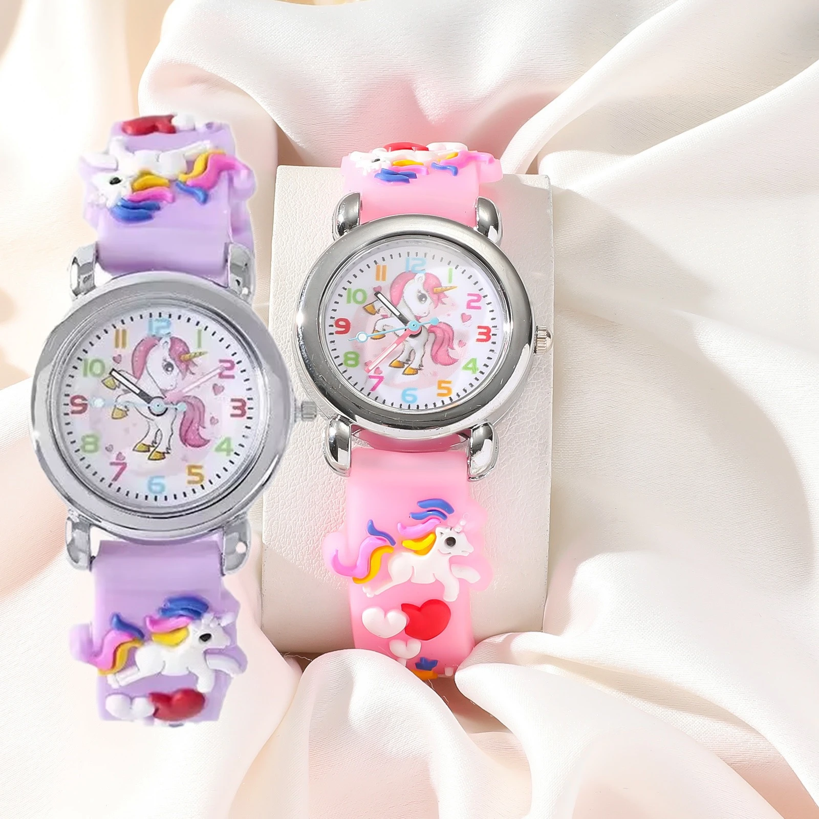 

New Kids Watches Cartoon Watches Pink Silicone Quartz Wristwatch Birthday Gift Quartz Watch Kids Watches Boys Girl Watch