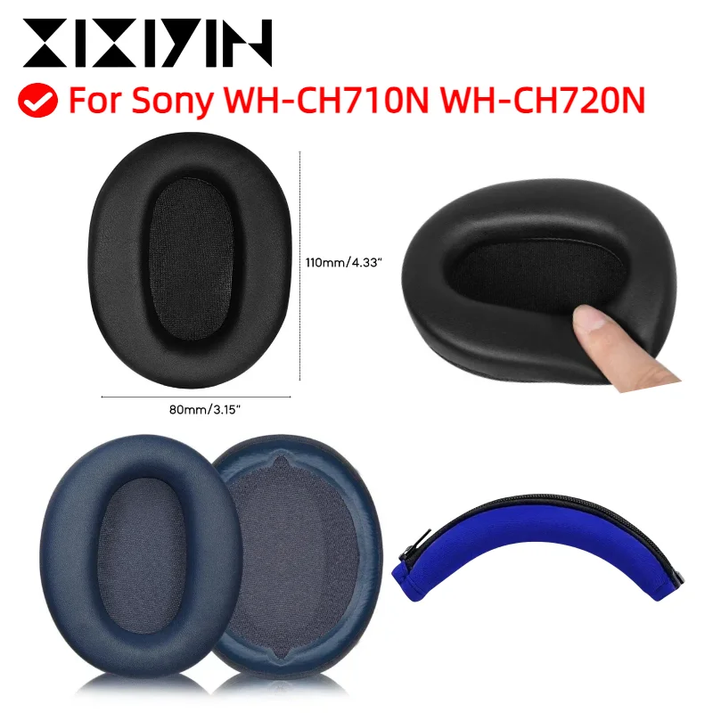 

1Pair Replacement Ear Pads Cushions Earpads Earmuffs Repair Parts For Sony WH-CH710N WH-CH720N On-Ear Bluetooth Headphones