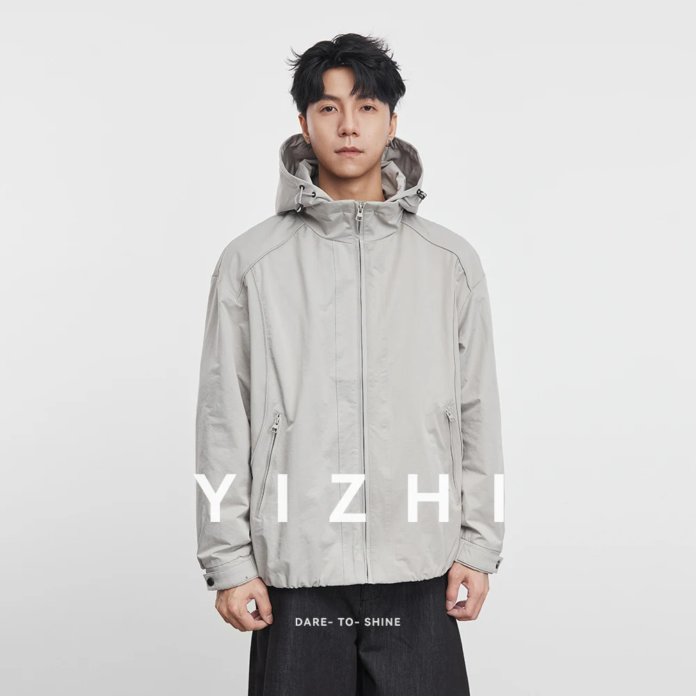 

Fashion Men's American Sports Mountaineering Jacket Autumn 2025 Trendy Brand Quality Windproof Outdoor Hooded Jacket Tops Men